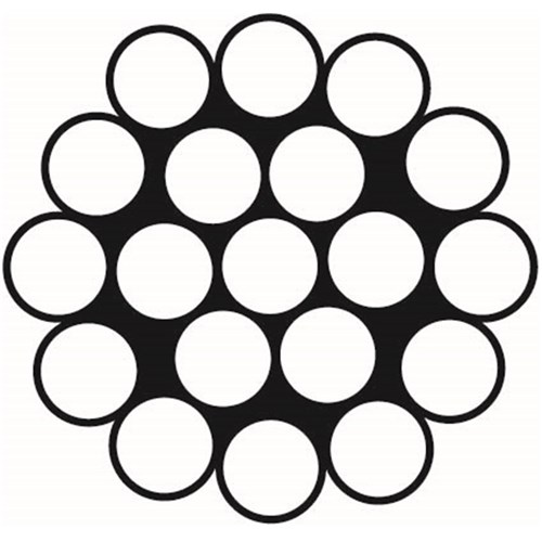 WIRE ROPE STAINLESS 316 4.0MM (5/32) WIRE (1 X 19)